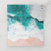 Persoonlijke foto Beach Wedding Name (Binnenkant ongevouwen)