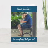 Persoonlijke foto Bedankt papa Vaderdag kaart (Voorkant)