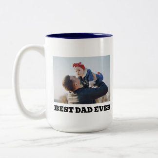 Persoonlijke foto Beste papa ooit cadeau Tweekleurige Koffiemok