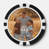 Persoonlijke foto "Beste vader ooit" Poker Chips (Voorkant)