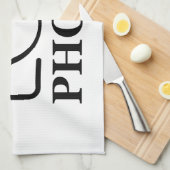 Persoonlijke foto bruiloft modern leuk elegant theedoek (Quarter Fold)