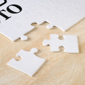 Persoonlijke Foto Bruiloft Modern Liefelijk Elégan Legpuzzel (Zijkant)