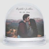 Persoonlijke foto-bruiloft sneeuwbol (Voorkant)