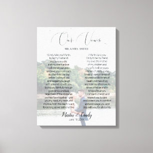 Persoonlijke foto-bruiloft & Vows Canvas afdrukken
