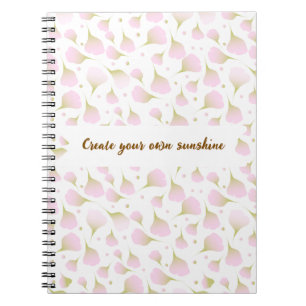 Persoonlijke Foto Citaat Zachte Pastel Roze Spiraa Notitieboek