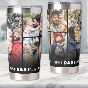 Persoonlijke Foto Collage Beste Papa Vader Geïsoleerde Drinkbeker