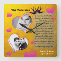 Persoonlijke foto Collage Golden Wedding Clock