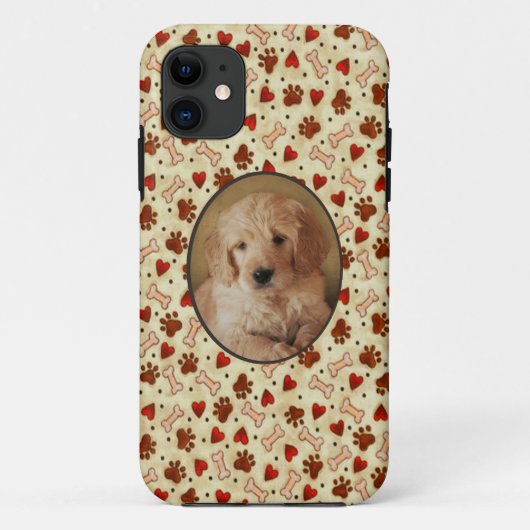 Persoonlijke foto-dogbone van het Gepersonaliseerd Case-Mate iPhone Case (Achterkant)