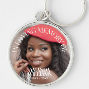 Persoonlijke foto Elegant Memorial Sleutelhanger