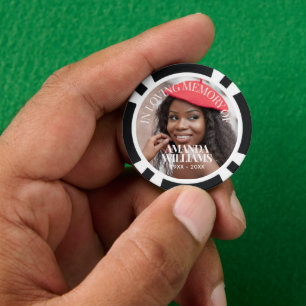 Persoonlijke foto elegante herdenking poker chips