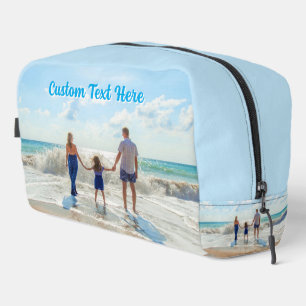 Persoonlijke Foto en Aangepaste Tekst Dopp Kit Toilettasje