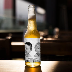 Persoonlijke foto en bericht bier etiket