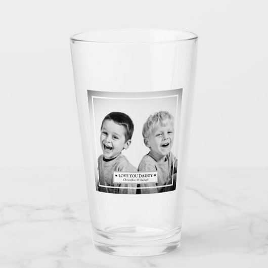 Persoonlijke foto en boodschap glas (Voorkant)