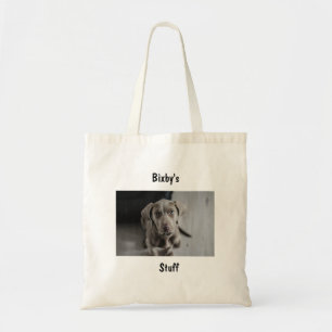 Persoonlijke foto en naam van Dog Tote Bag