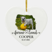 Persoonlijke foto en naam van Pet Keramisch Ornament (Voorkant)