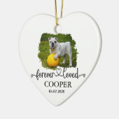 Persoonlijke foto en naam van Pet Keramisch Ornament (Links)