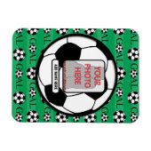 Persoonlijke foto en naam Voetbal Magneet (Horizontaal)