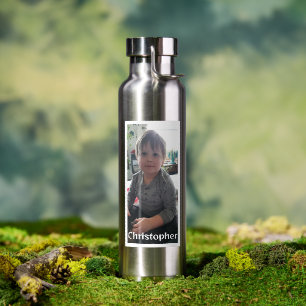 Persoonlijke foto en naam waterfles
