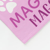Persoonlijke foto en namen Roos Roze Dog Blanket Fleece Deken (Hoek)