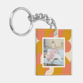 Persoonlijke foto en patroon sleutelhanger (Voorkant Links)