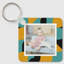 Persoonlijke foto en patroon sleutelhanger