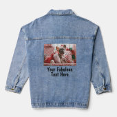 Persoonlijke foto en tekst denim jacket (Achterkant)
