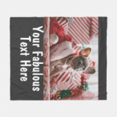 Persoonlijke foto en tekst fleece deken (Voorkant (Horizontaal))