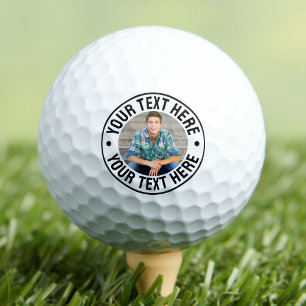 Persoonlijke foto en tekst golfballen