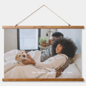 Persoonlijke foto en tekst hangend wandkleed (Voorkant)