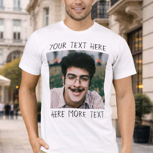 Persoonlijke foto en tekst of naam lelijke grappig t-shirt