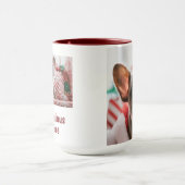 Persoonlijke foto en tekst rood mok (Midden)