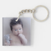 Persoonlijke foto en tekst Sleutelhanger (Achterkant)