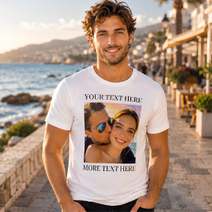 Persoonlijke foto en tekst Tri-Blend shirt
