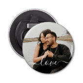 Persoonlijke foto en tekstfoto button flesopener (Voorkant)