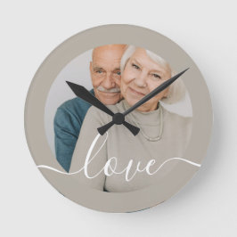 Persoonlijke foto en tekstfoto ronde klok