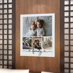 Persoonlijke foto- en tekstfotocollage Familie Poster