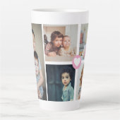 Persoonlijke foto- en tekstfotocollage latte mok (Voorkant)