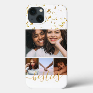 Persoonlijke foto- en tekstfotocollage-vrienden iPhone 13 hoesje