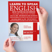 Persoonlijke foto, Engelse taalcursus Flyer (Hand)