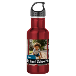 Persoonlijke foto-erfenis voor de eerste schooldag waterfles 