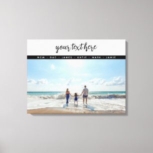 Persoonlijke foto familie liefde herinneringen canvas afdruk