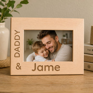Persoonlijke foto frame voor vader en zoon gegraveerde lijstjes