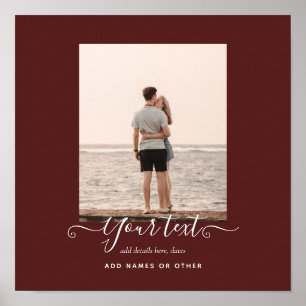 Persoonlijke FOTO geeft Bourgogne Thema Poster