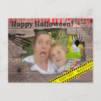 Persoonlijke foto Halloween achter de muur