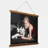 Persoonlijke foto hangend wandkleed (Gebogen)