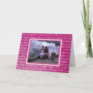 Persoonlijke foto Happy Birthday voor mijn dochter Kaart