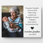 Persoonlijke foto-herdenking In Loving Memory Fotoplaat (Voorkant)