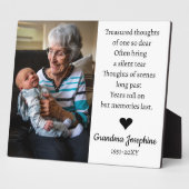 Persoonlijke foto-herdenking In Loving Memory Fotoplaat (Zijkant)