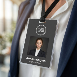 Persoonlijke foto-ID-badge met aangepast logo Badge