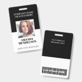 Persoonlijke foto ID met barcode Badge (Voor- en achterkant)